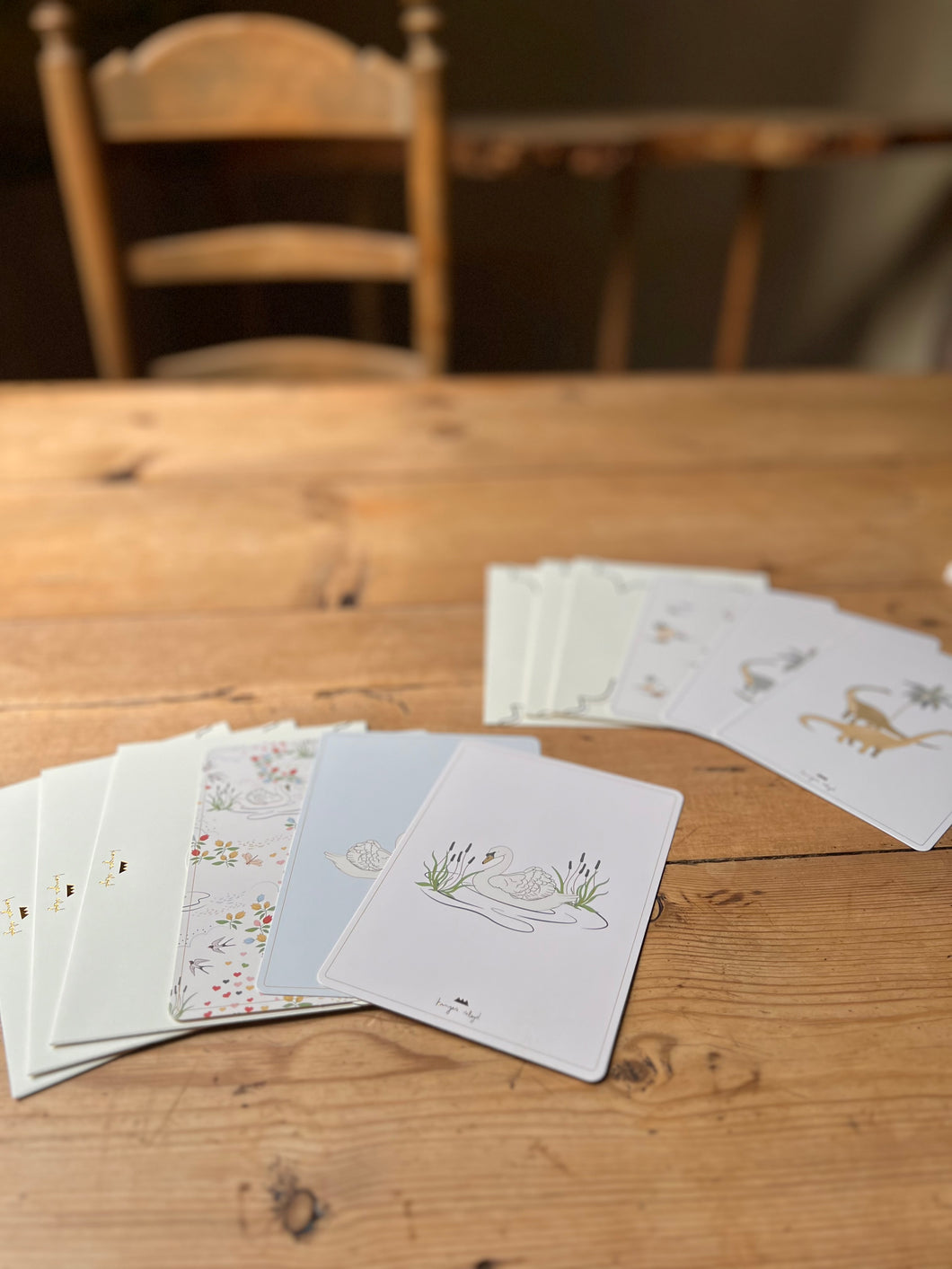 6 PACK GREETING CARDS FSC / コンゲススロイド グリーティングカード メッセージカード ギフトカード 手紙 スワン 恐竜