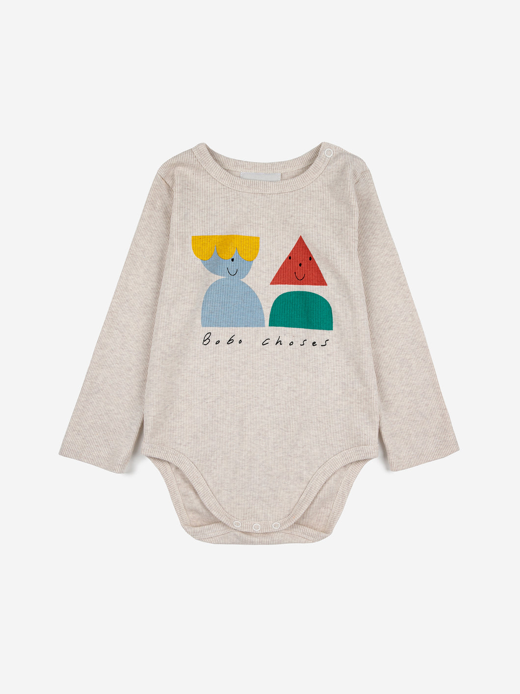 Baby Funny Friends body 23AW / ボボショーズ ベビーロンパース 長袖 ロゴ