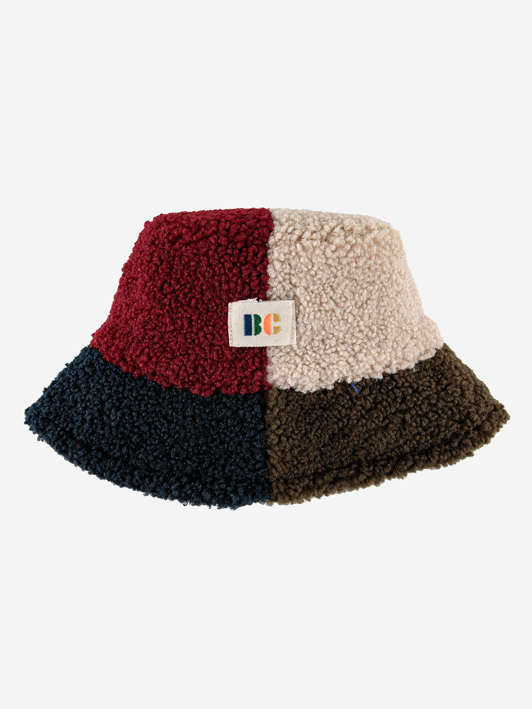 Color Block sheepskin hat 23AW / ボボショーズ キッズ シープスキンバケツハット