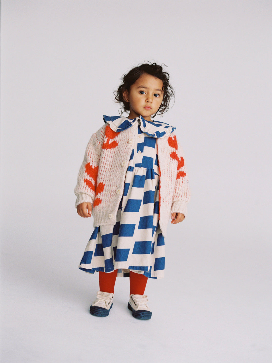 Checker all over woven dress 23AW / ボボショーズ キッズ ワンピース