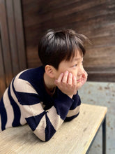 画像をギャラリービューアに読み込む, VITUM KNIT CARDIGAN / コンゲススロイド カーディガン ニット キッズ 男の子 女の子 ボーダー KS104040
