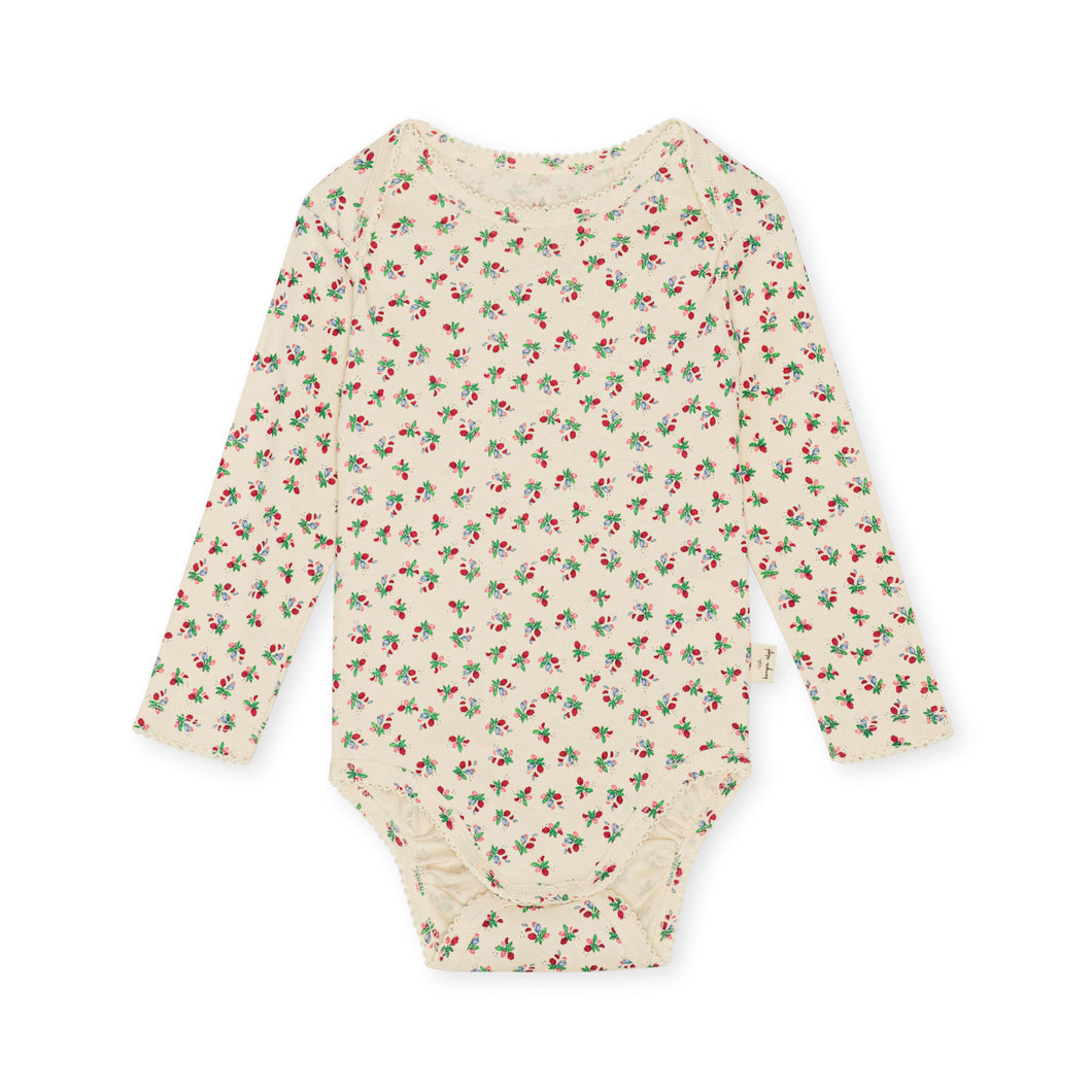 CLASSIC LS BODY GOTS / コンゲススロイド ベビーロンパース オーガニックコットン100% 3色のお花