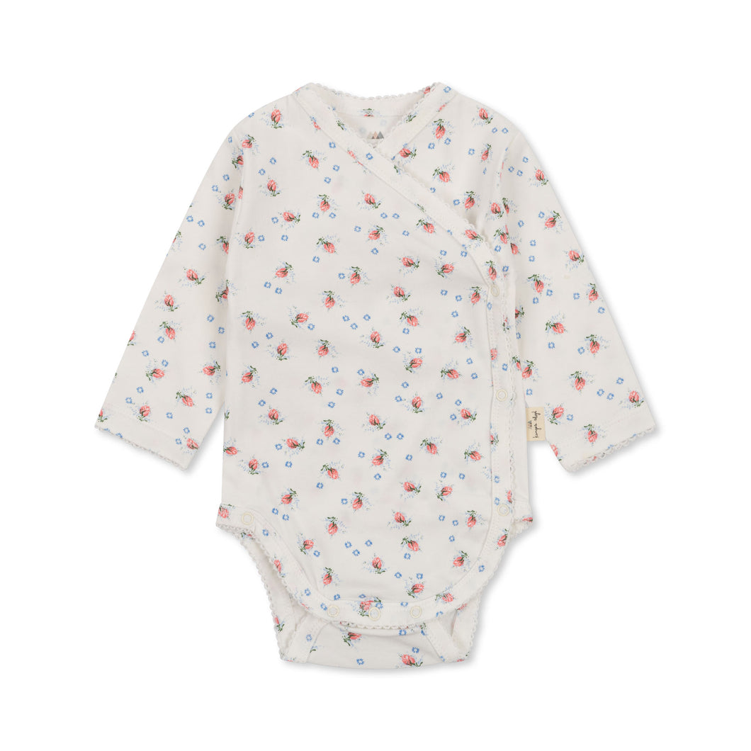 BASIC LS NEWBORN BODY GOTS / コンゲススロイド 長袖 新生児 ベビーロンパース 前開き