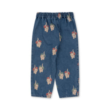画像をギャラリービューアに読み込む, MAGOT FRILL PANTS / コンゲススロイド キッズ デニムパンツ ジーンズ キティーボウ 子猫柄
