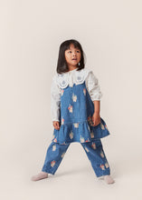 画像をギャラリービューアに読み込む, MAGOT FRILL PANTS / コンゲススロイド キッズ デニムパンツ ジーンズ キティーボウ 子猫柄
