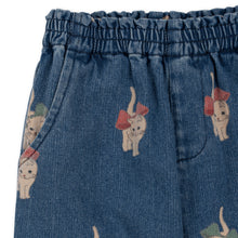 画像をギャラリービューアに読み込む, MAGOT FRILL PANTS / コンゲススロイド キッズ デニムパンツ ジーンズ キティーボウ 子猫柄
