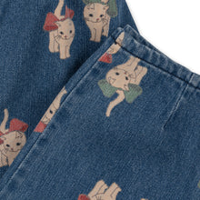 画像をギャラリービューアに読み込む, MAGOT FRILL PANTS / コンゲススロイド キッズ デニムパンツ ジーンズ キティーボウ 子猫柄
