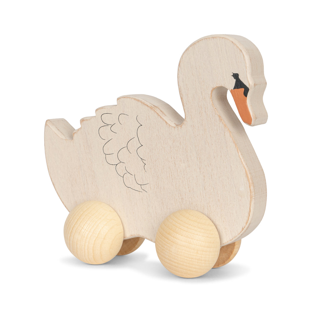 ROLLING SWAN FSC / コンゲススロイド 木製玩具 木のおもちゃ ベビー 白鳥 スワン