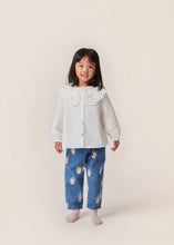 画像をギャラリービューアに読み込む, MAGOT FRILL PANTS / コンゲススロイド キッズ デニムパンツ ジーンズ キティーボウ 子猫柄
