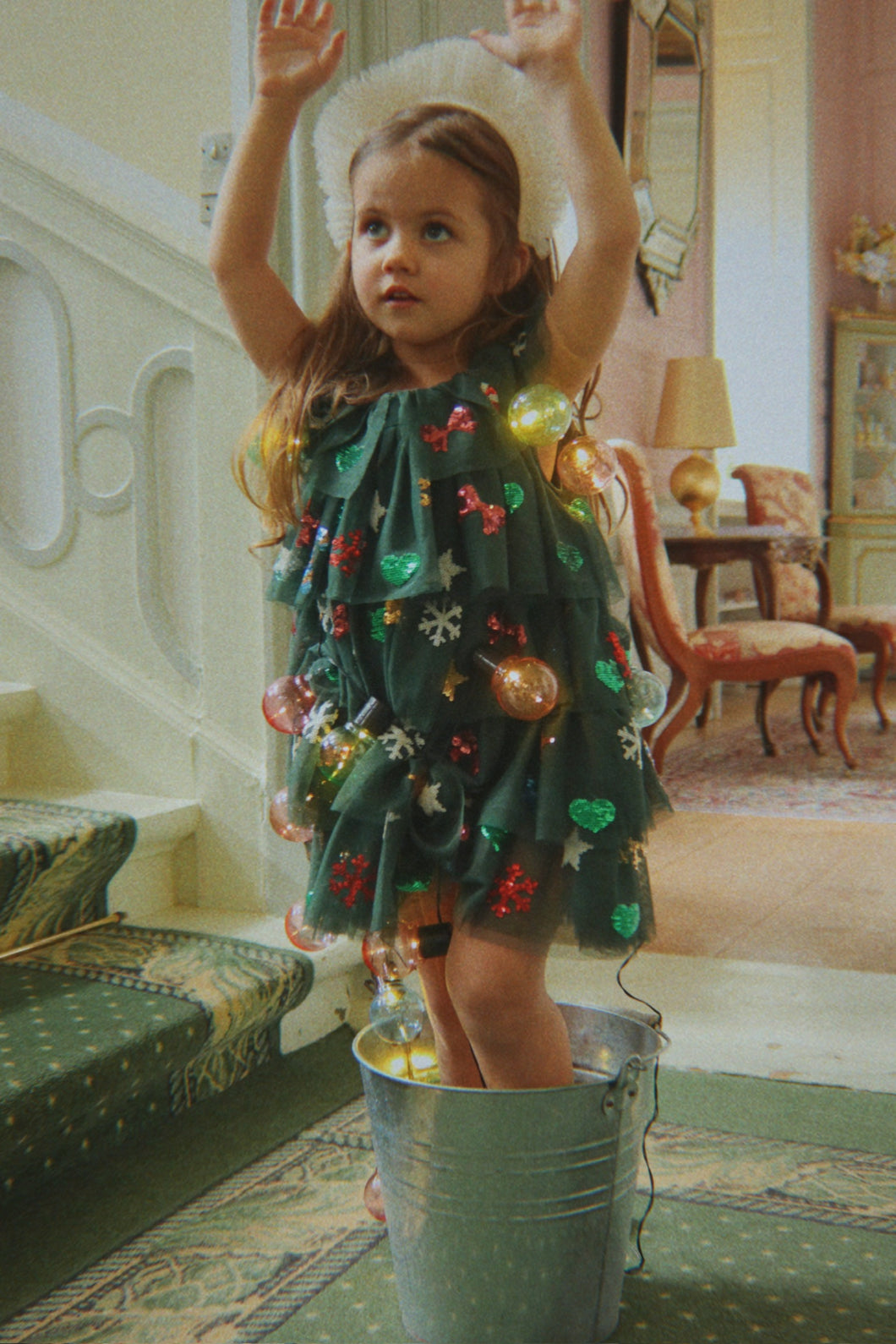 YVONNE CHRISTMAS DRESS / コンゲススロイド ドレス クリスマス ワンピース キッズ  スパンコール KS104469