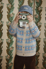 画像をギャラリービューアに読み込む, BILLI KNIT CARDIGAN / コンゲススロイド カーディガン ニット キッズ ノルディック ブルー KS106395
