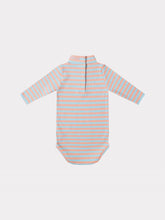 画像をギャラリービューアに読み込む, Cotton Candy High Neck Bodysuit - Stripe / プレイグラウンド ロゴリブハイネックロンパース ボーダー ベビー
