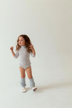 画像をギャラリービューアに読み込む, Cotton Candy High Neck Bodysuit - Stripe / プレイグラウンド ロゴリブハイネックロンパース ボーダー ベビー
