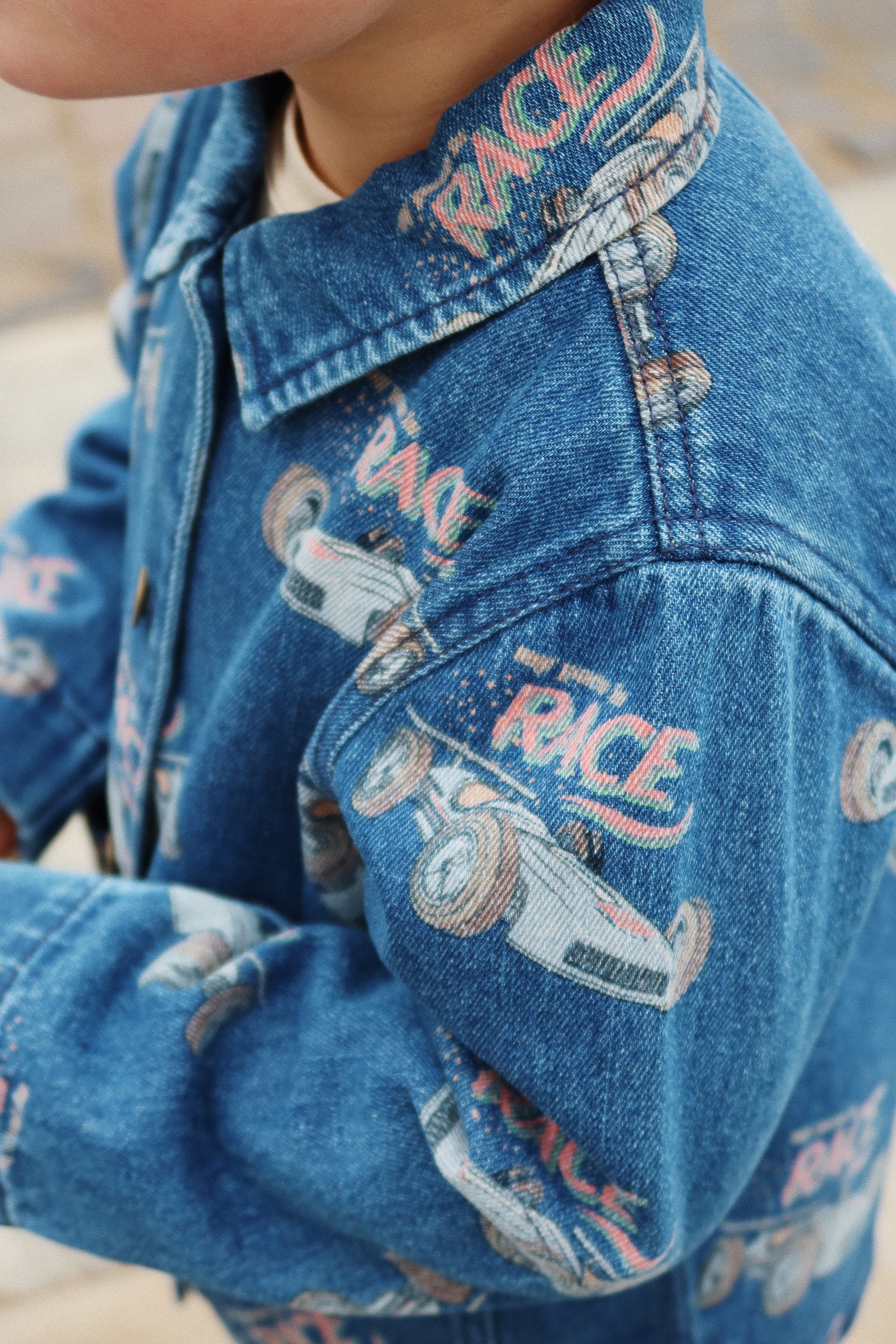 MAGOT JACKET GOTS RACE DENIM / コンゲススロイド キッズ