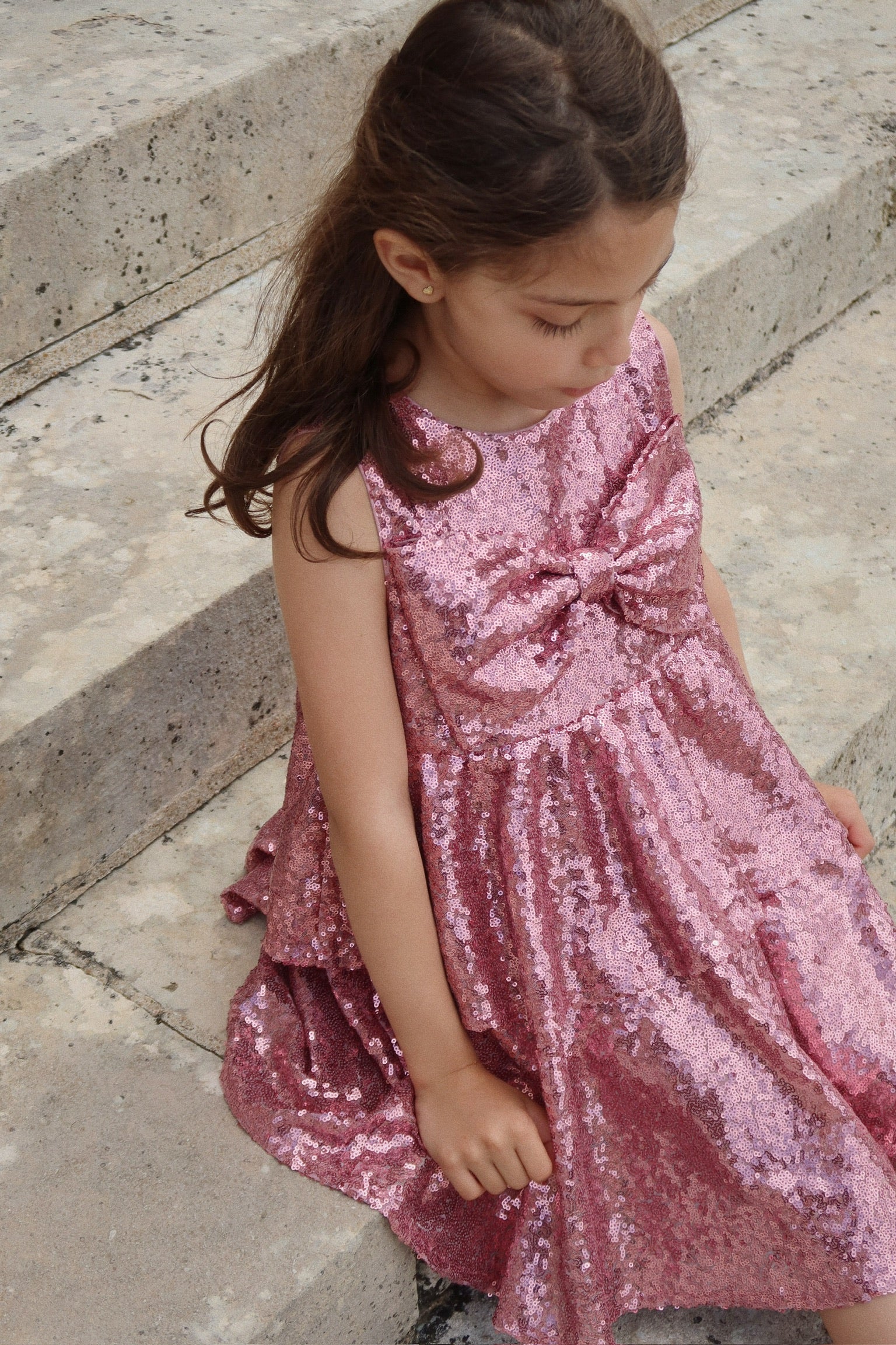【新品】Konges Sløjd リボン　スパンコール　ワンピース　ドレス ROSIE DRESS / コンゲススロイド スパンコールドレス ワンピース