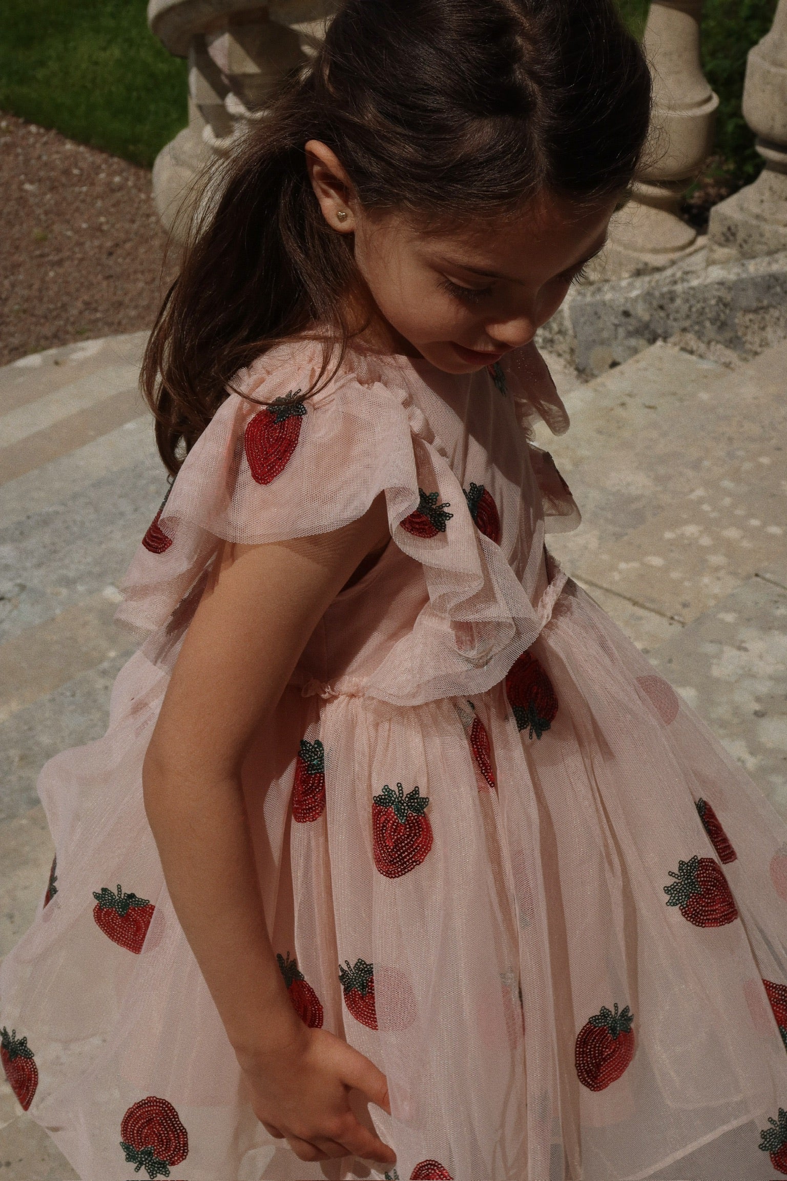コンゲススロイド　チュールいちごドレス　2Y YVONNE FRILL DRESS / コンゲススロイド チュールドレス ワンピース