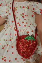 画像をギャラリービューアに読み込む, EVIA BOW DRESS GOTS / コンゲススロイド ドレス ワンピース キッズ いちご柄 ストロベリー KS102447
