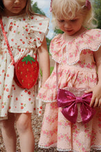 画像をギャラリービューアに読み込む, EVIA BOW DRESS GOTS / コンゲススロイド ドレス ワンピース キッズ いちご柄 ストロベリー KS102447
