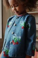 MAGOT SEQUIN DENIM JACKET GOTS / コンゲススロイド デニムジャケット Gジャン キッズ チェリーリボン KS103890