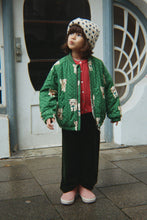 画像をギャラリービューアに読み込む, JUNO PRINTED BOMBER JACKET / コンゲススロイド ボンバー ジャケット アウター キッズ  子猫 グリーンドット KS105731
