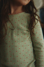 画像をギャラリービューアに読み込む, MINNIE BLOUSE GOTS / コンゲススロイド キッズ カットソー オーガニックコットン ピンクハートグリーン KS106164
