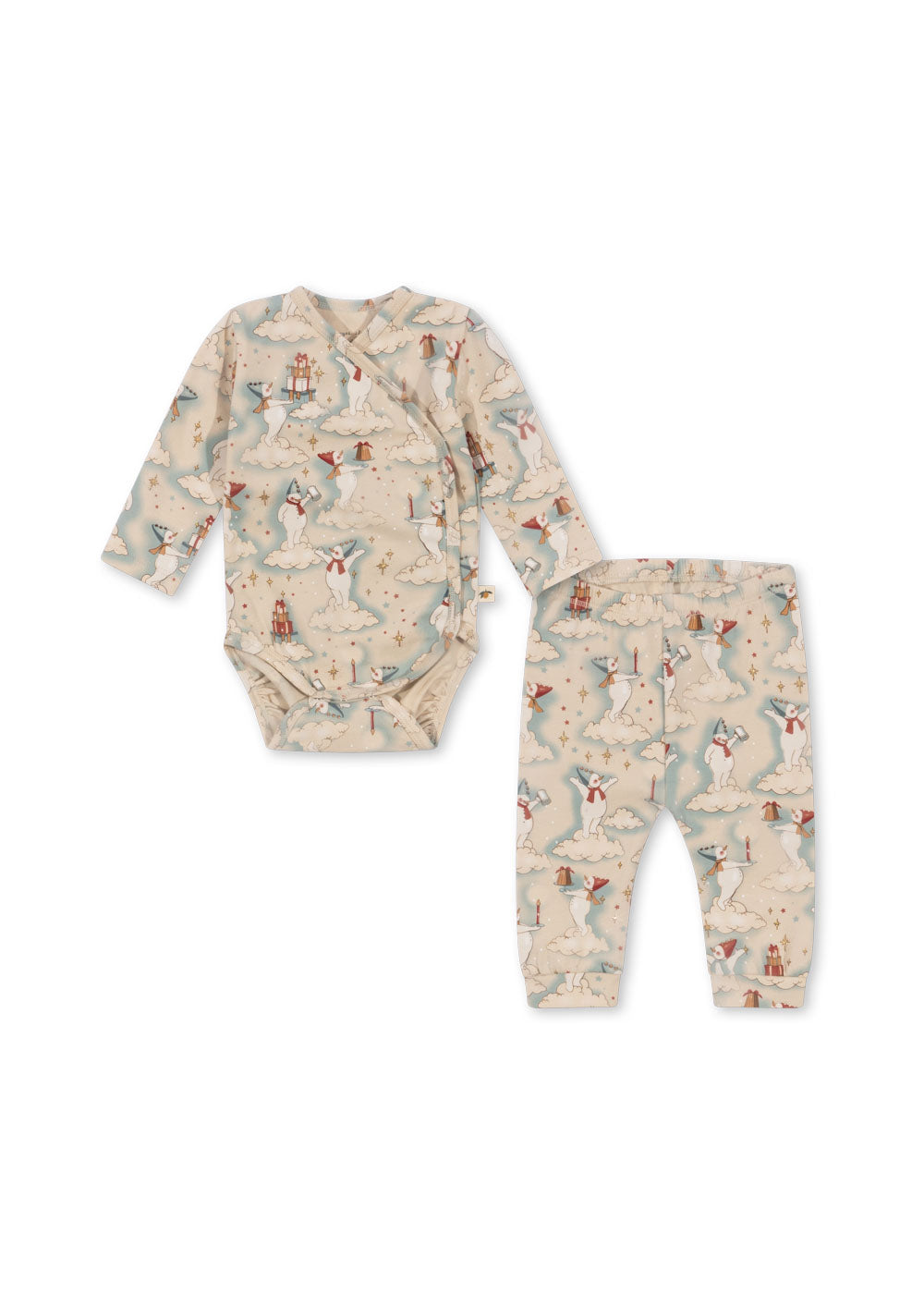 BASIC NEWBORN SET GOTS / コンゲススロイド ベビー ロンパース 上下セット ホリデーコレクション KS101891