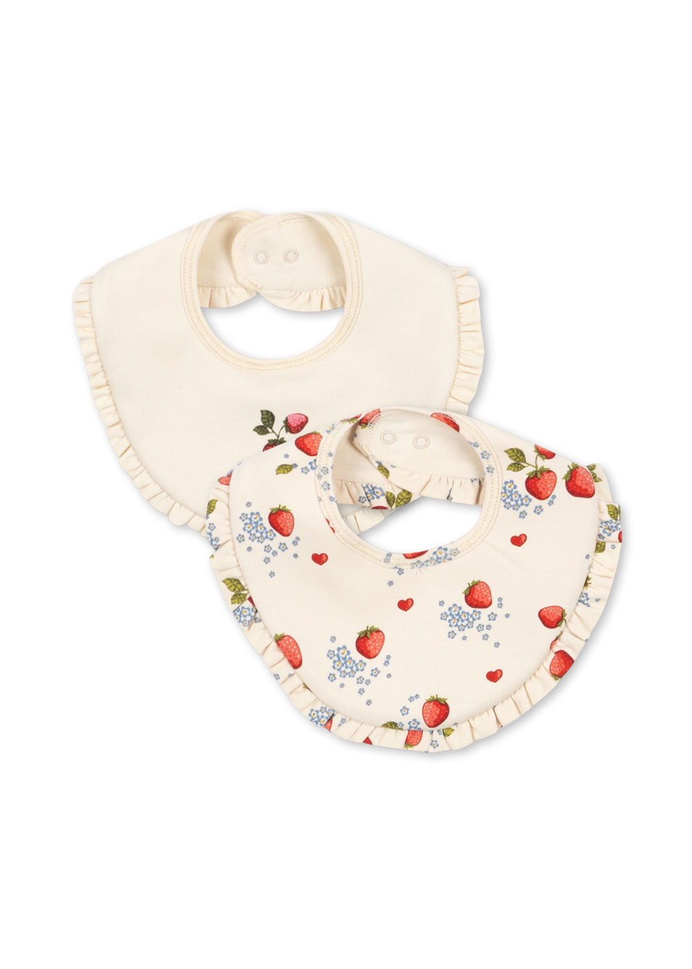 おまとめ用⭐️ベビースタイいちご⭐️花より団子２枚 累計1万枚突破！人気のスタイ 】omekashi ribbon bib／いちご