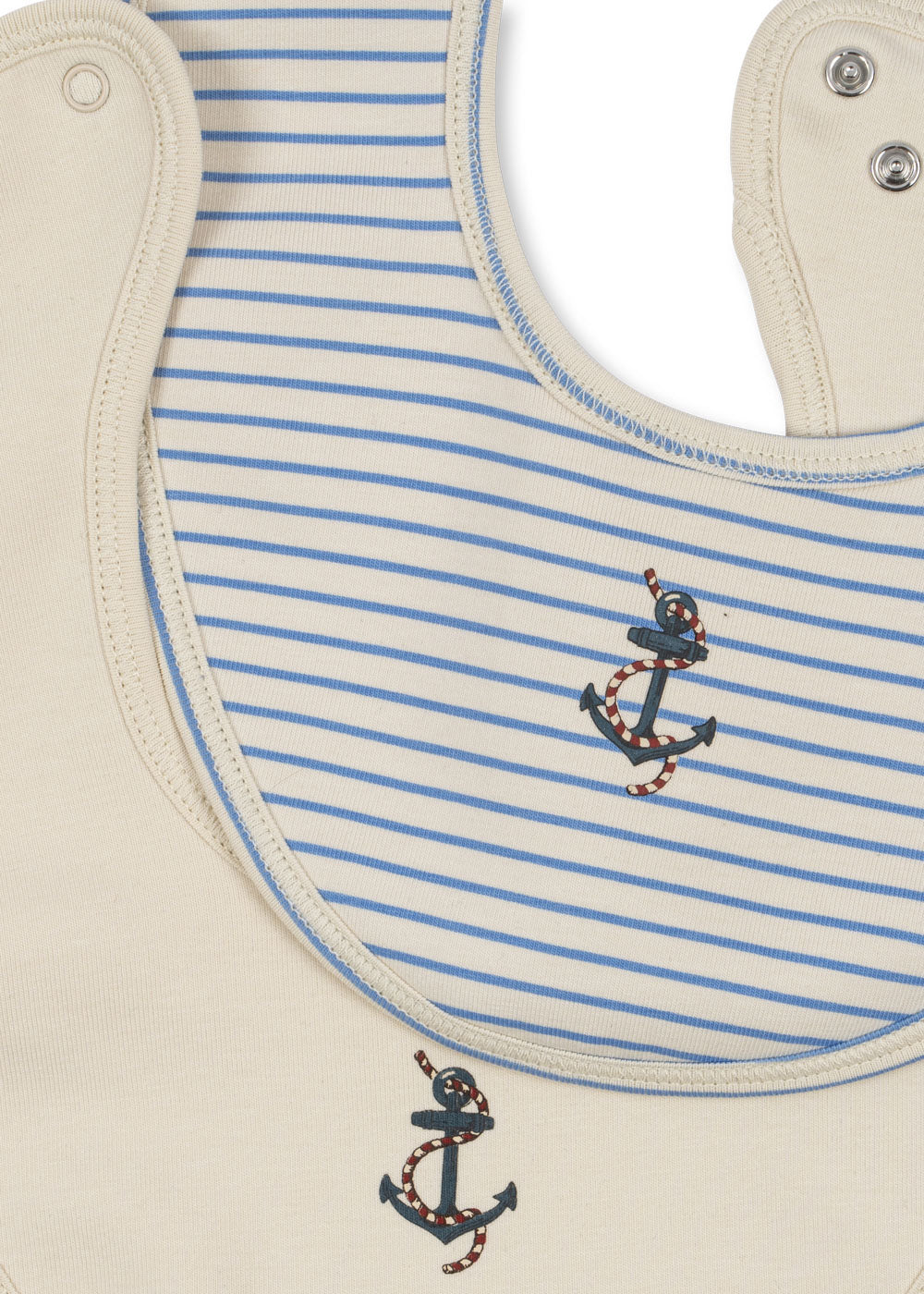 BASIC 2 PACK BIB / コンゲススロイド スタイ ベビー よだれかけ オーガニックコットン 赤ちゃん ストライプレモン ストライプマリン KS102251