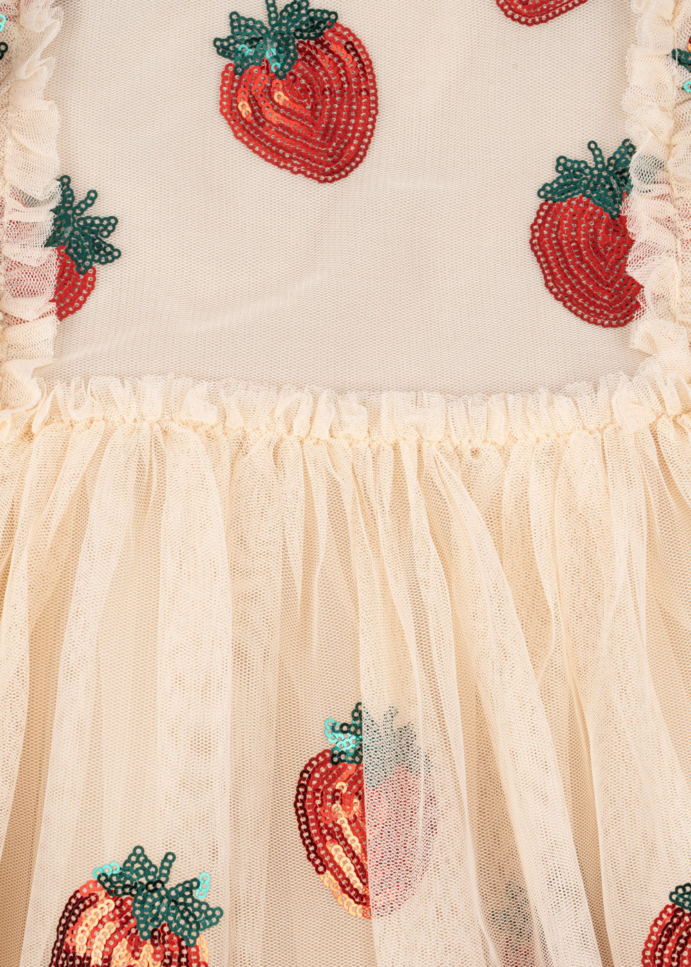 試着のみ ＊ コンゲススロイド チュールドレス いちご スパンコール 2y YVONNE FRILL DRESS / コンゲススロイド チュールドレス