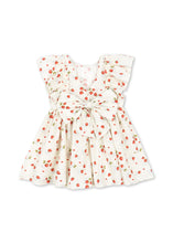 画像をギャラリービューアに読み込む, EVIA BOW DRESS GOTS / コンゲススロイド ドレス ワンピース キッズ いちご柄 ストロベリー KS102447
