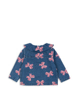 画像をギャラリービューアに読み込む, MAGOT COLLAR JACKET GOTS - BELLA BOW / コンゲススロイド キッズ デニムジャケット Gジャン リボン KS102811
