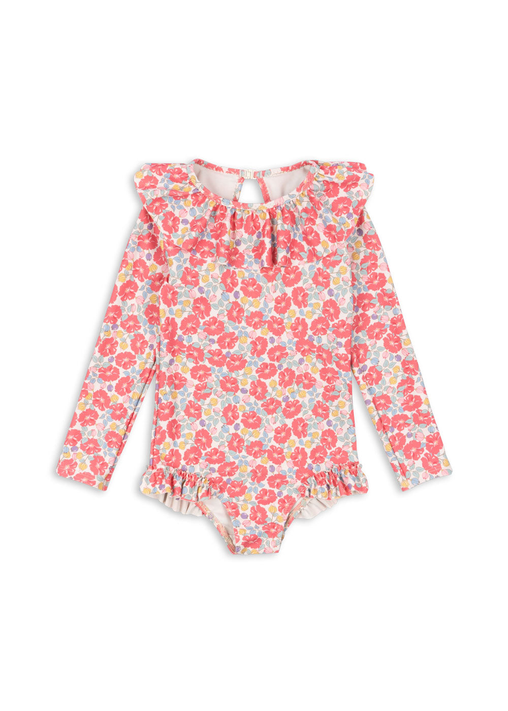 MANUCA LS SWIMSUIT GRS - ROSE ANGLAISE  / コンゲススロイド スイムスーツ ワンピース水着 ラッシュガード ベビーキッズ 英国の薔薇 KS103263
