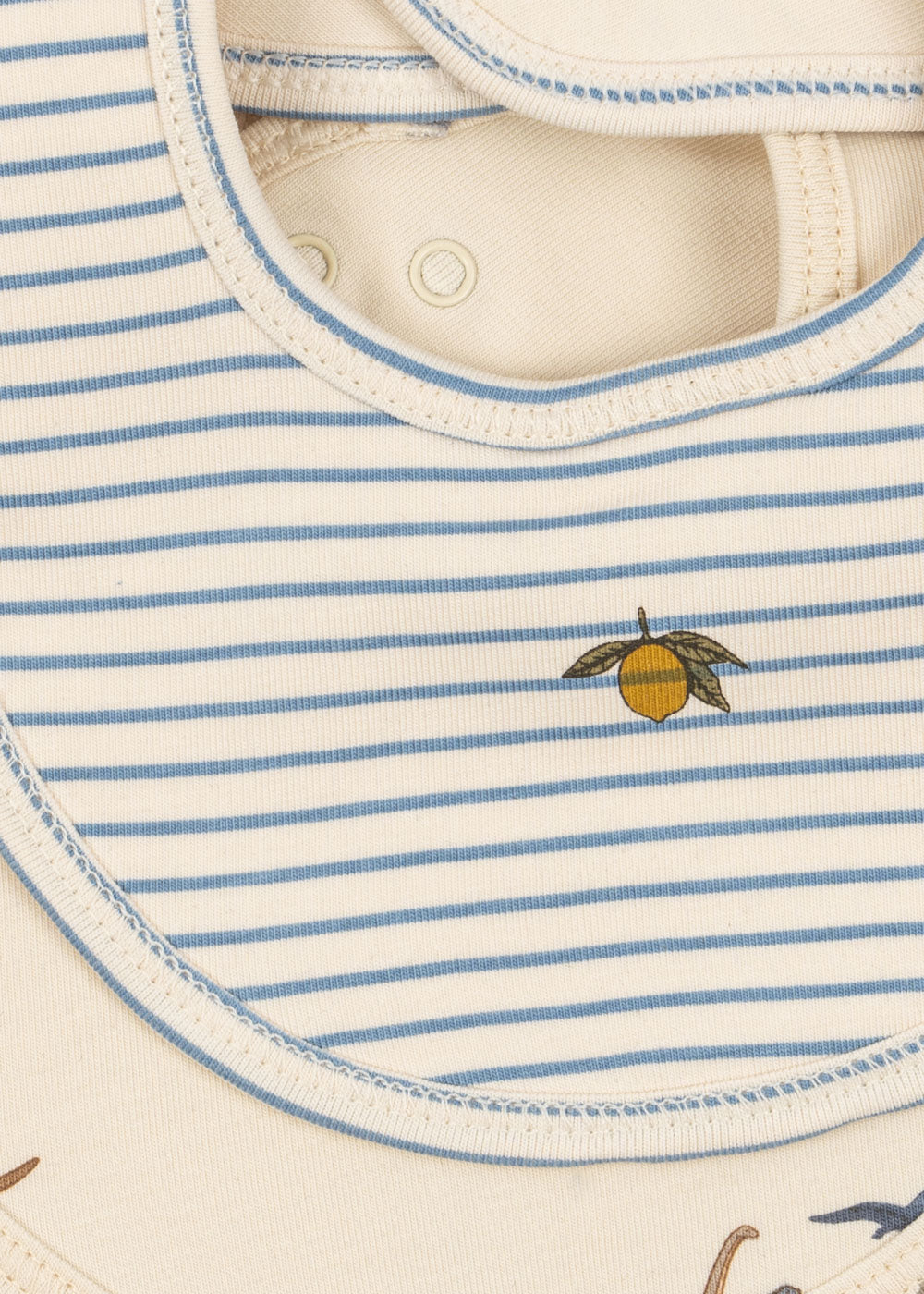 BASIC 2 PACK BIB - KUBI/STRIPE BLUIE / コンゲススロイド スタイ