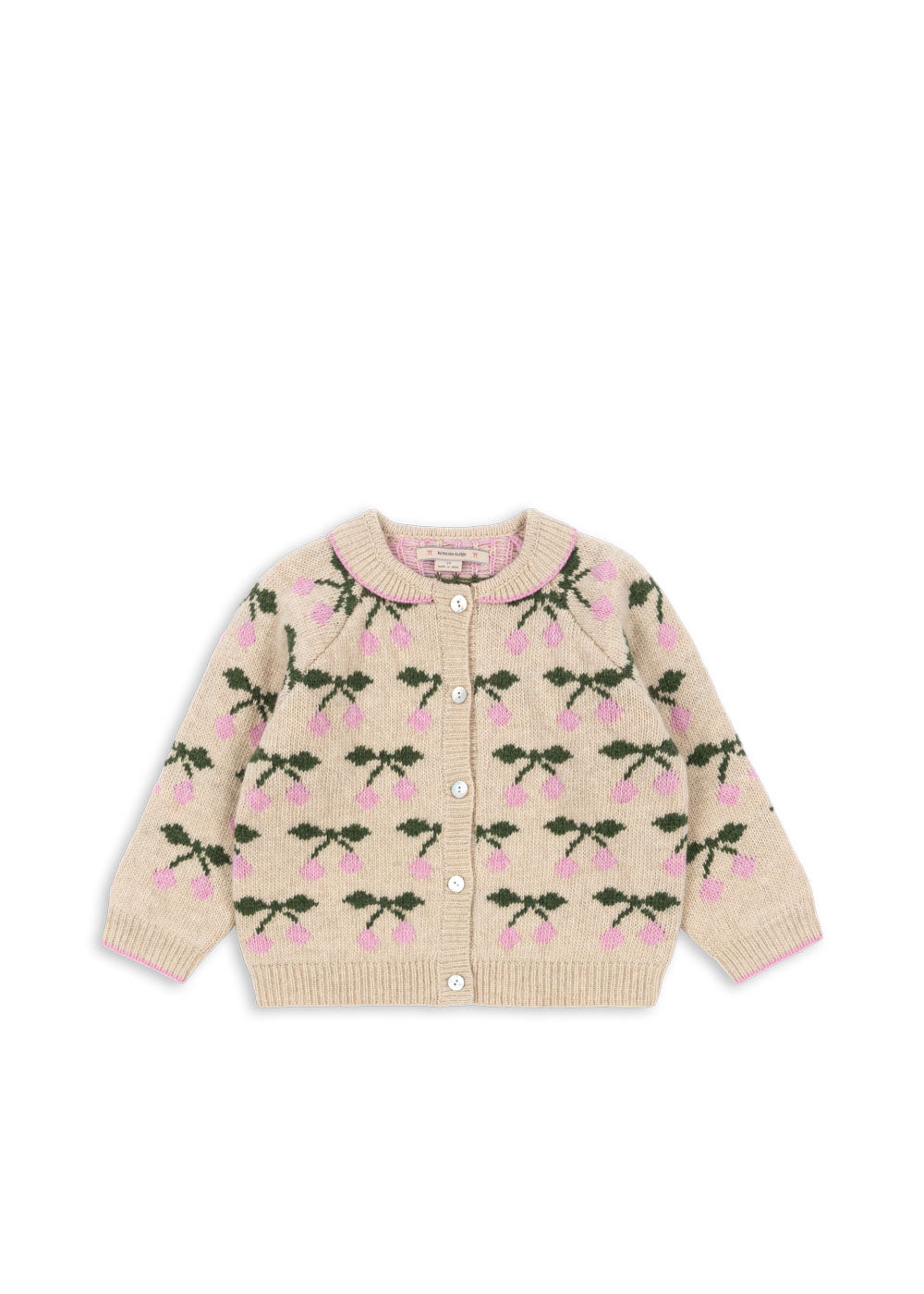 【まもなく入荷】BELOU KNIT COLLAR CARDIGAN / コンゲススロイド カーディガン ニット キッズ チェリー KS103712