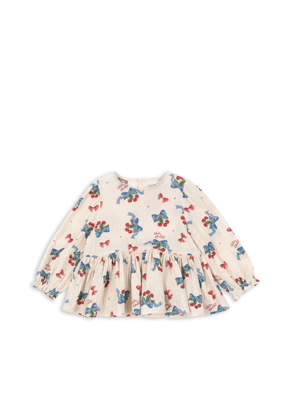 ELIN BLOUSE GOTS / コンゲススロイド キッズ ブラウス  オーガニックコットン チェリーリボン KS103793