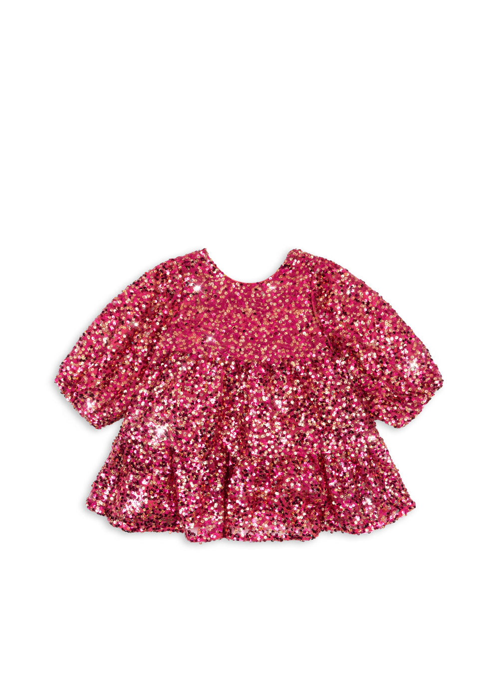 【新品】Konges Sløjd リボン　スパンコール　ワンピース　ドレス LILA SEQUINS BOW DRESS / コンゲススロイド キッズ ドレス 長袖
