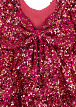 画像をギャラリービューアに読み込む, LILA SEQUINS BOW DRESS / コンゲススロイド キッズ ドレス 長袖 ワンピース リボン スパンコール KS103858
