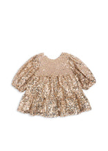 画像をギャラリービューアに読み込む, LILA SEQUINS BOW DRESS / コンゲススロイド キッズ ドレス 長袖 ワンピース リボン スパンコール KS103858
