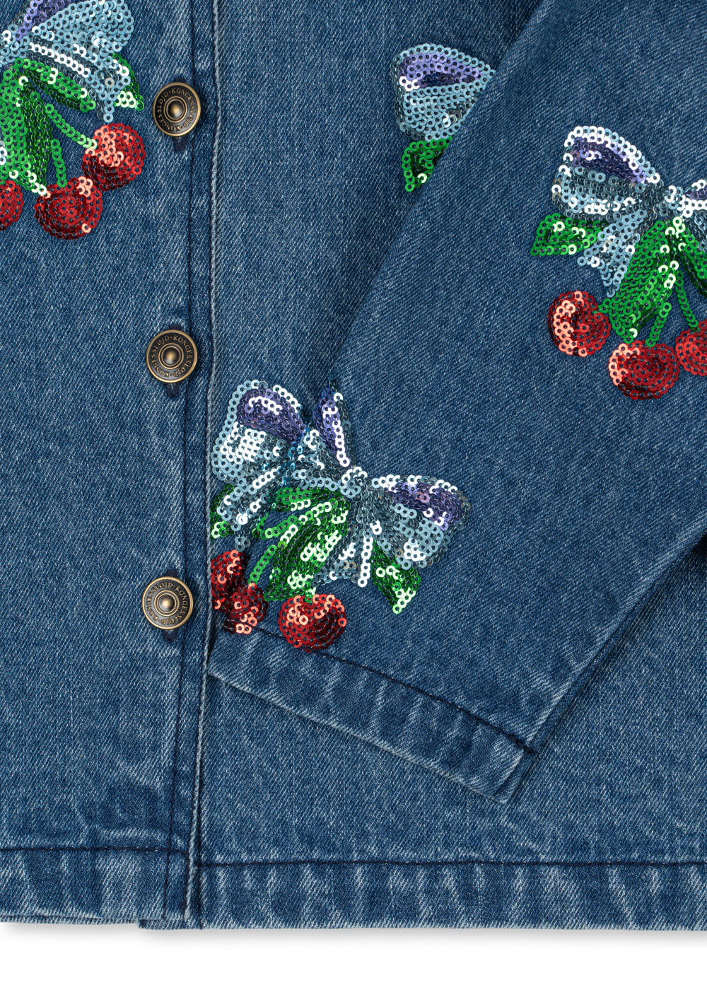 完売品】ヌキテパSequins Embroidery Denim Jacket