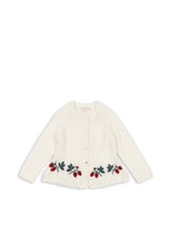 画像をギャラリービューアに読み込む, 【まもなく入荷】MINIA FRILL CARDIGAN / コンゲススロイド カーディガン ニット キッズ いちご刺繍 KS103913
