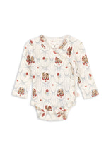 画像をギャラリービューアに読み込む, MINNIE NEWBORN BODY GOTS / コンゲススロイド 長袖 新生児ベビーロンパース オーガニックコットン100% 子犬 リボン KS103919
