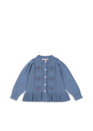 SOLEIL CARDIGAN GOTS / コンゲススロイド カーディガン ニット キッズ ブルー チェリーハート KS103980