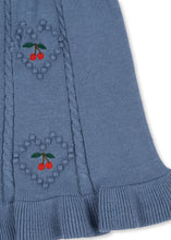 画像をギャラリービューアに読み込む, SOLEIL KNIT SKIRT GOTS / コンゲススロイド ニット スカート キッズ ブルー チェリーハート KS103982
