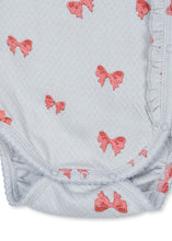 画像をギャラリービューアに読み込む, SUI NEWBORN FRILL BODY GOTS / コンゲススロイド 長袖 新生児 ベビーロンパース 前開き オーガニックコットン100% フリル リボン KS104004

