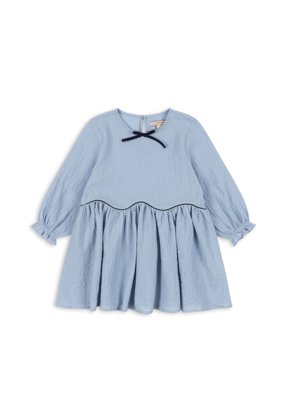 AVA DRESS GOTS / コンゲススロイド ドレス ワンピース キッズ ブルー リボン KS104071