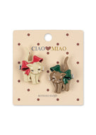 2 PACK KITTEN HAIR CLIP / コンゲススロイド 2個セット ヘアクリップ ヘアアクセサリー 子猫 キティーボウ KS104176