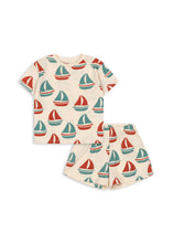 画像をギャラリービューアに読み込む, FAMO SET GOTS / コンゲススロイド セットアップ 半袖 ショートパンツ キッズ ヨットKS104805
