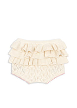 画像をギャラリービューアに読み込む, ROSIER SHORTS / コンゲススロイド ベビー ニットショーツ パンツ ブルマ ローズ刺繍  KS105061
