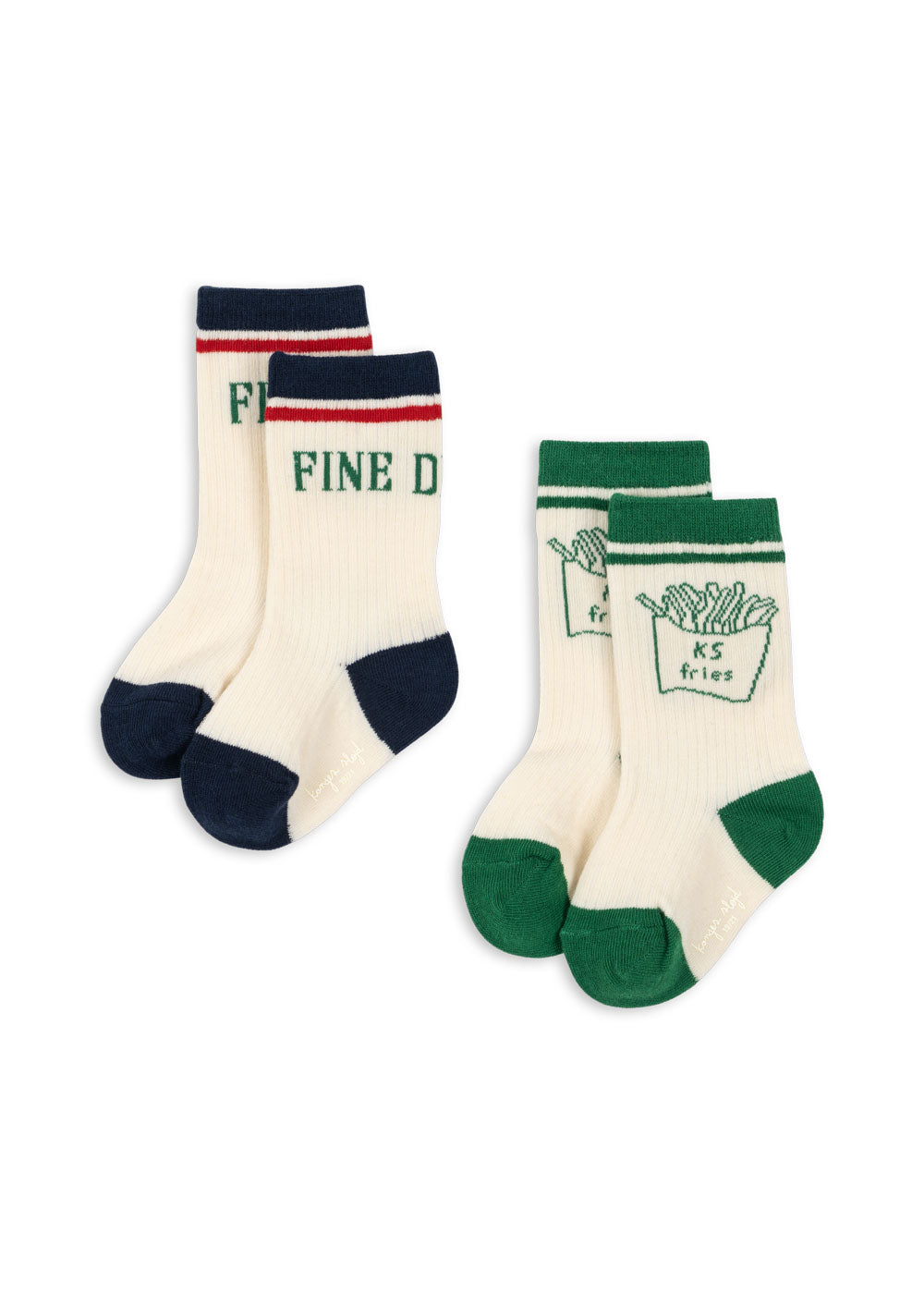 2 PACK RIB FRIES SOCKS / コンゲススロイド キッズ ソックス2組セット