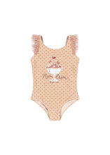 画像をギャラリービューアに読み込む, AMANDINE SWIMSUIT / コンゲススロイド 水着 スイムウエア 女の子 キッズ スパンコール チェリー ドット KS105261
